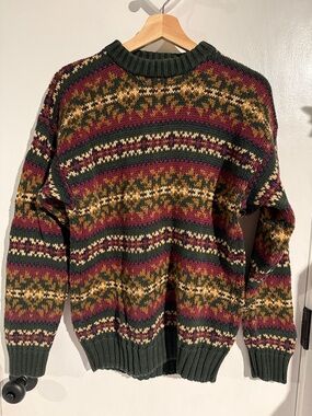 Men's Vintage Fair Isle Crewneck Sweater